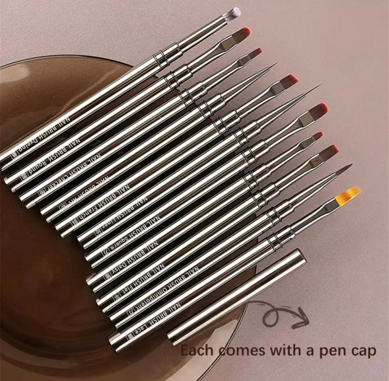 Gun Metal Nail Brush