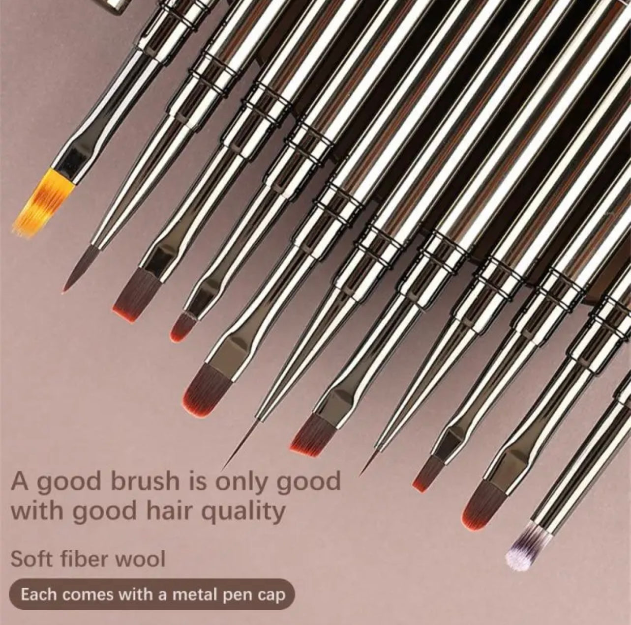 Gun Metal Nail Brush
