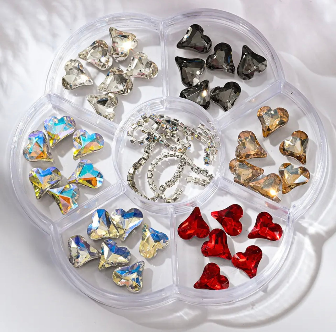 Flower Box Heart Charm Set