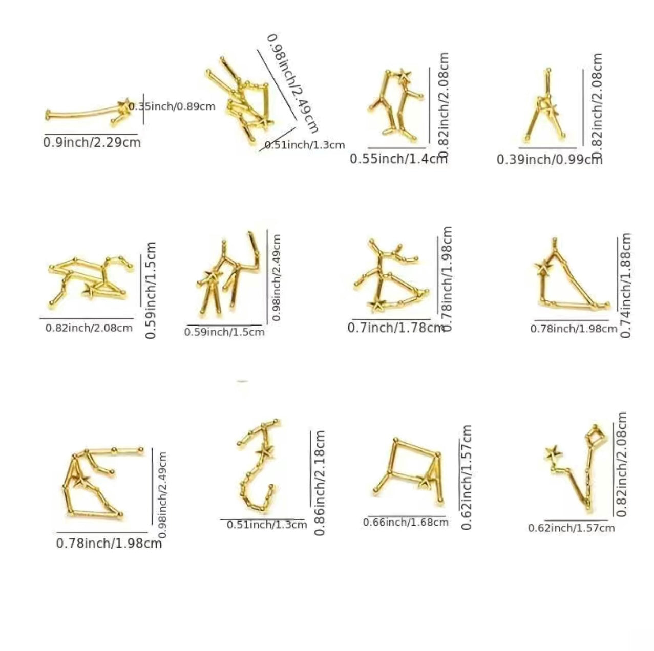 Constellation Zodiac Sign (12pcs)