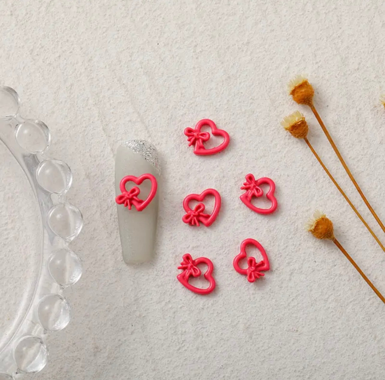 Acrylic Heart with Bow