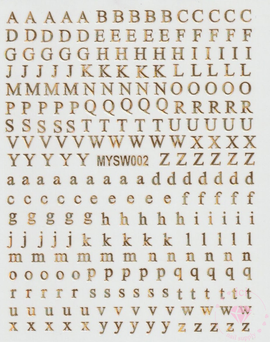 Alphabet Letters - Gold