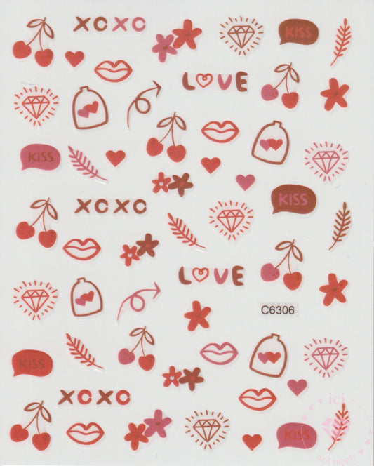 Red Love Cartoons