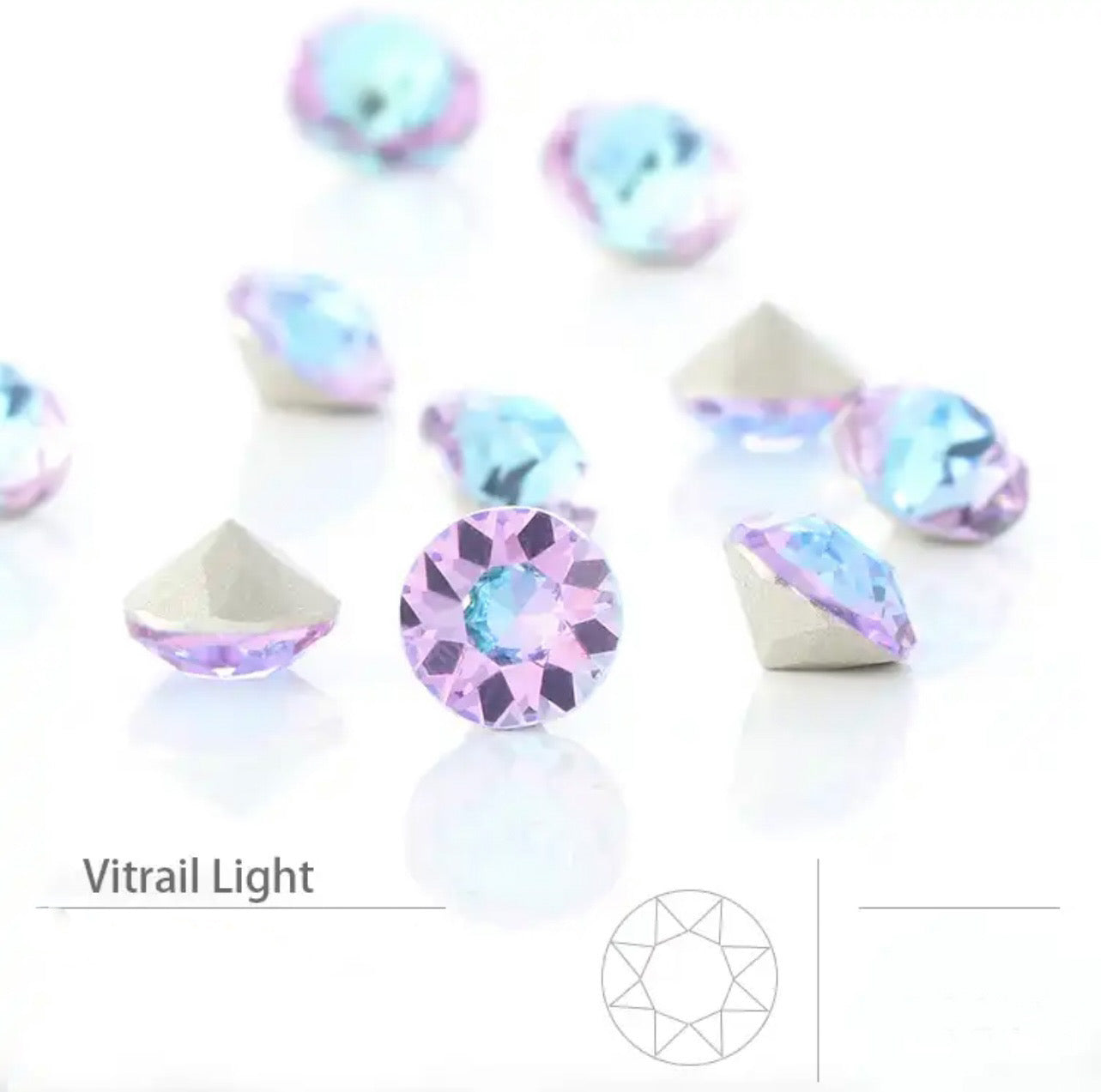 Vitral Light Pointback Rhinestone