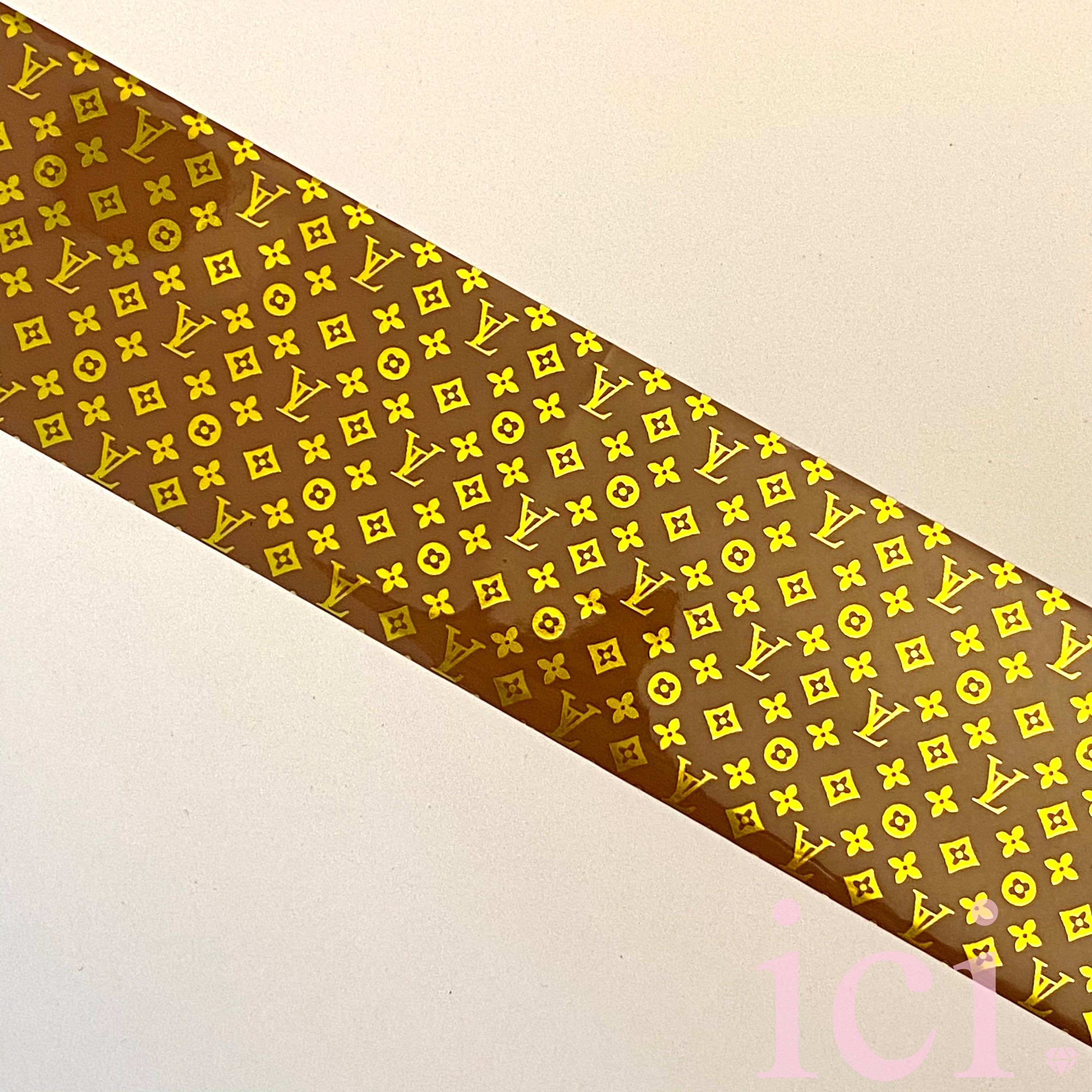 Brown and Gold LV Transfer Foil – ici nail supply