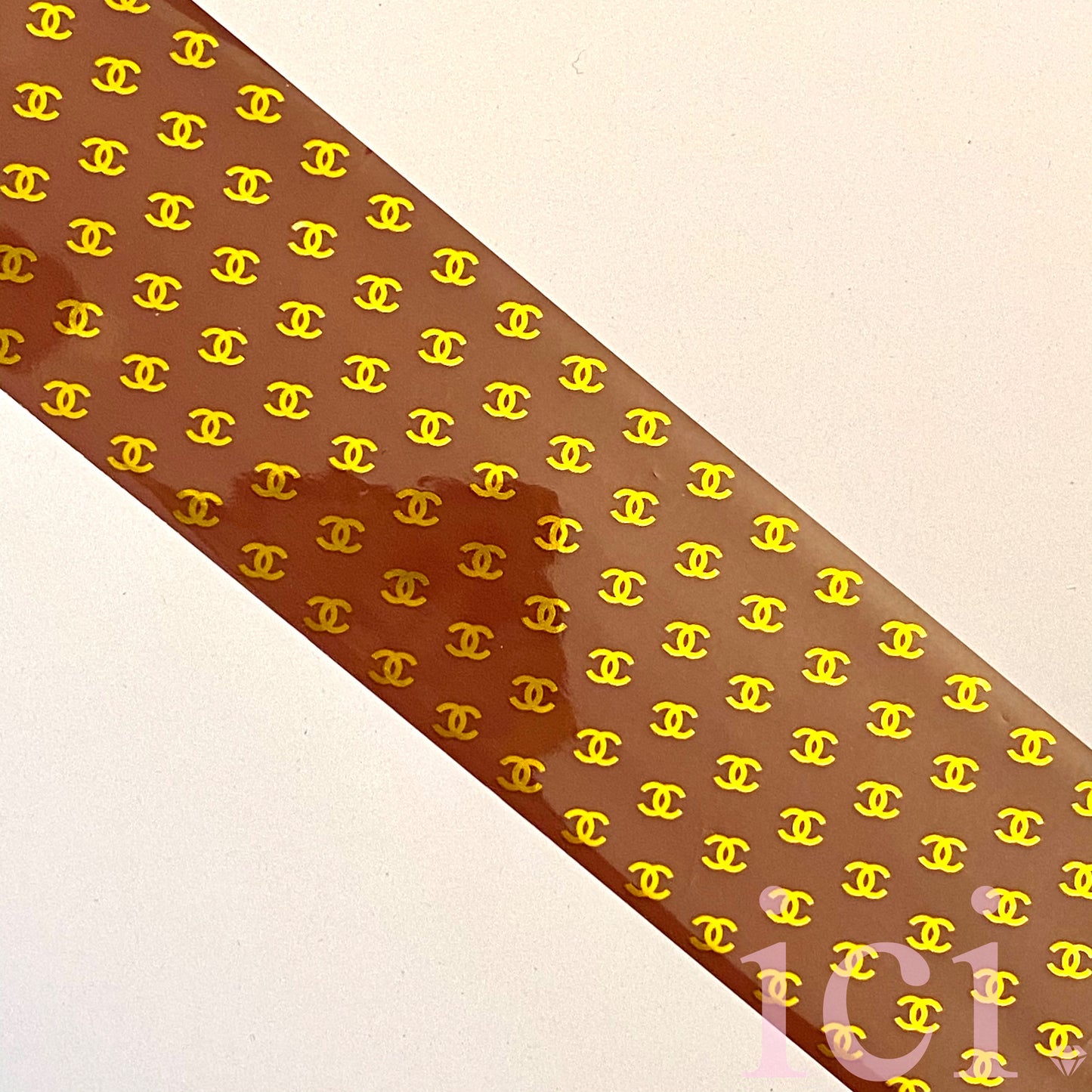 Brown and Gold Chanel Transfer Foil