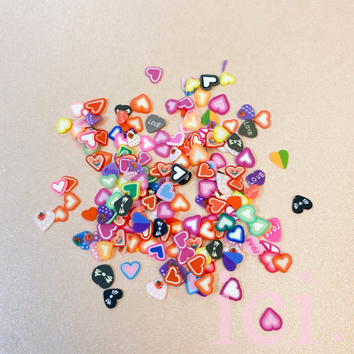Heart Fimo Slices