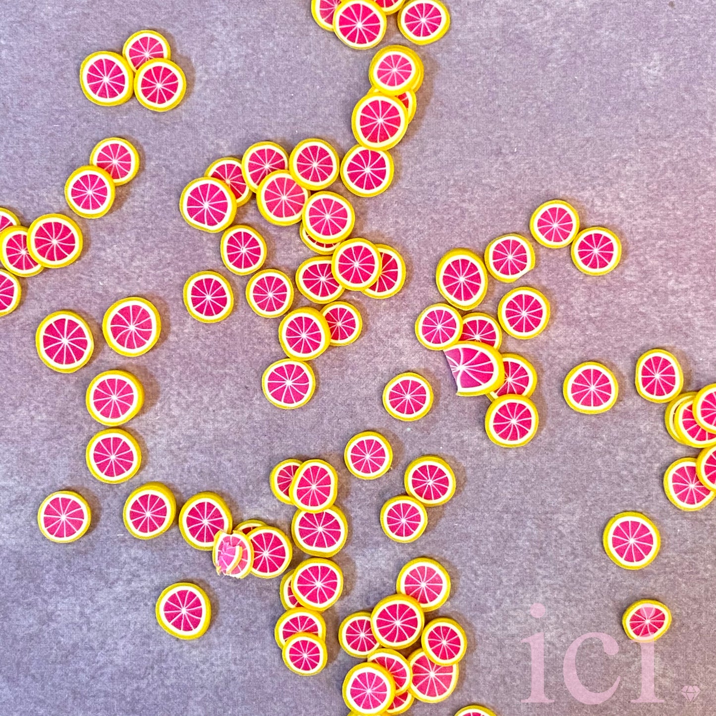 Pink Lemonade Fimo Slices
