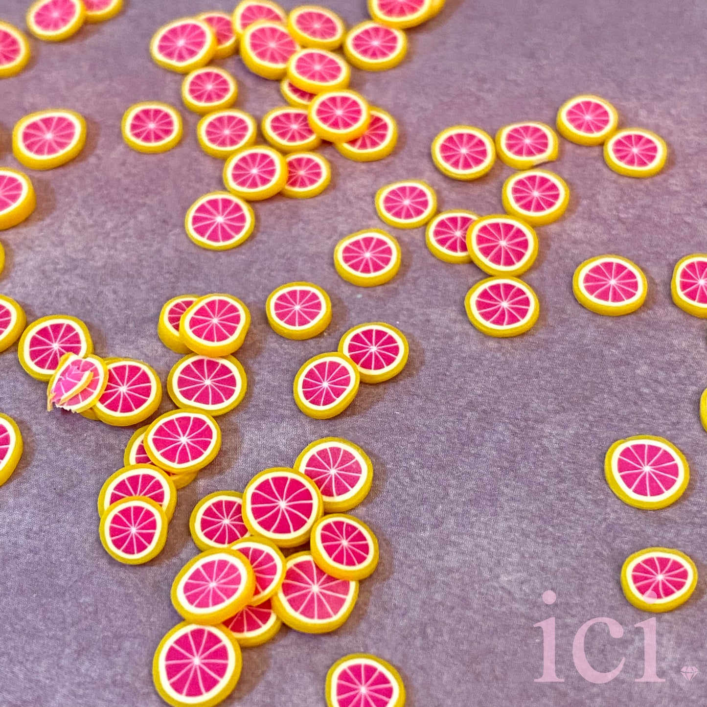 Pink Lemonade Fimo Slices
