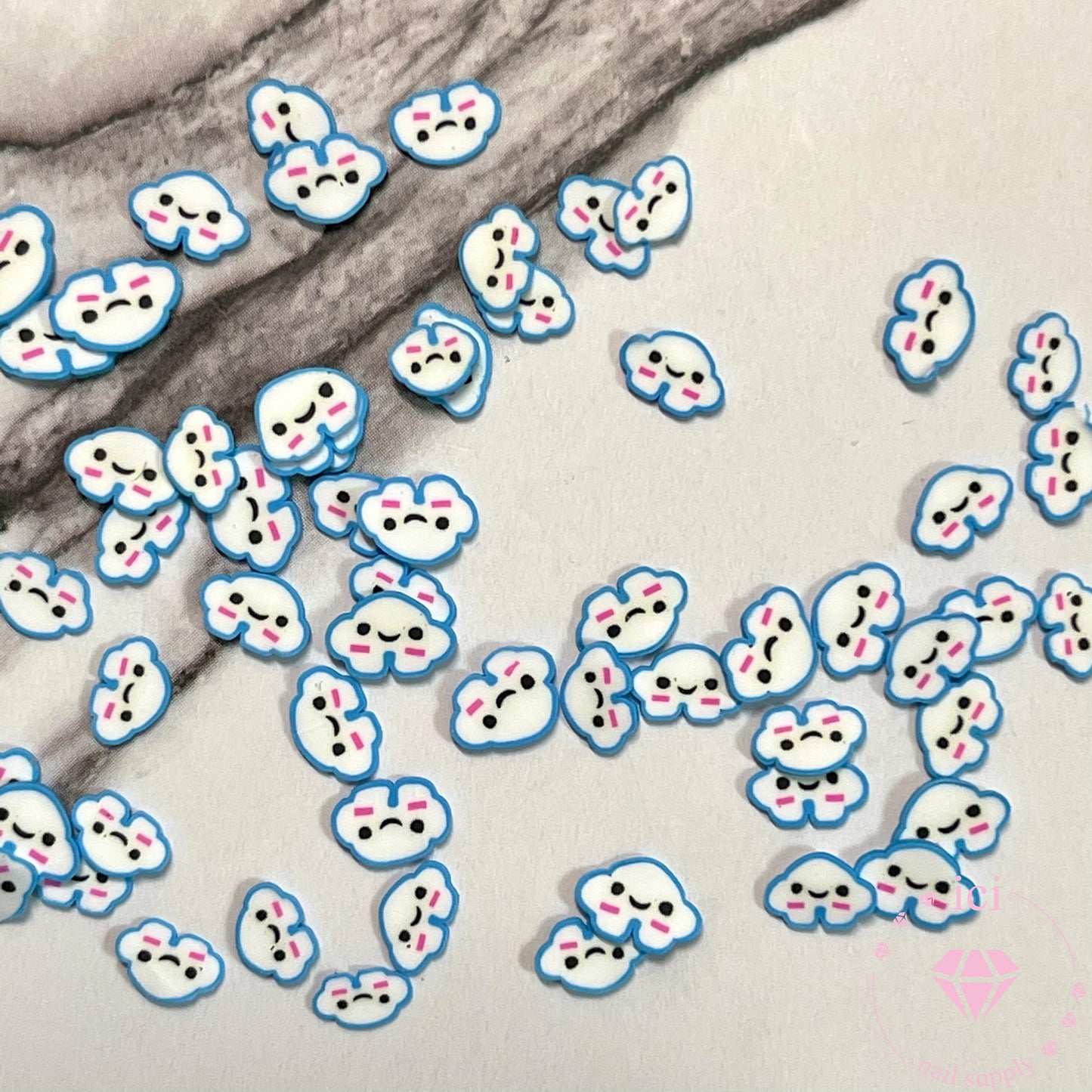 Cloud Fimo Slices