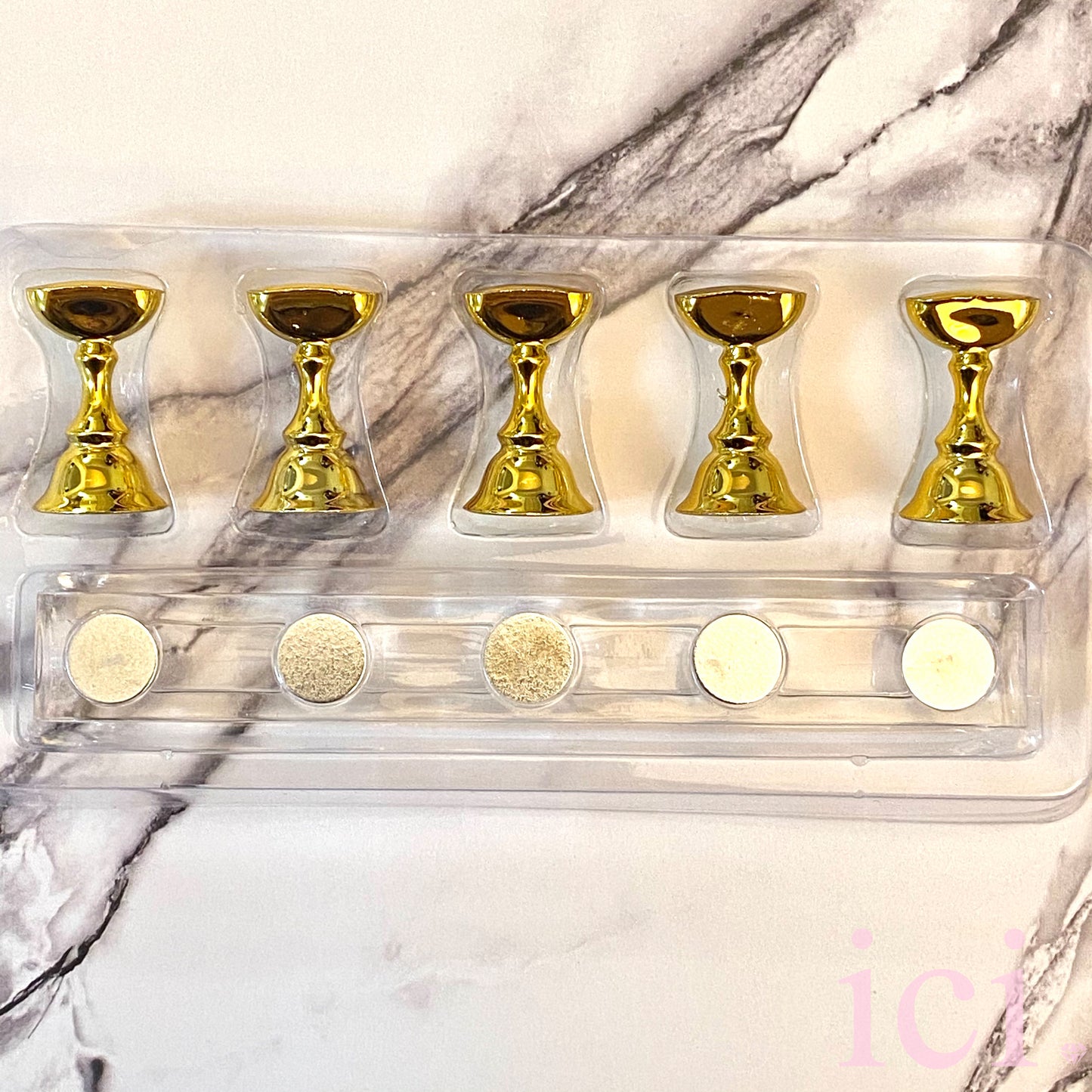 Magnetic 5 Nail Holder - Gold