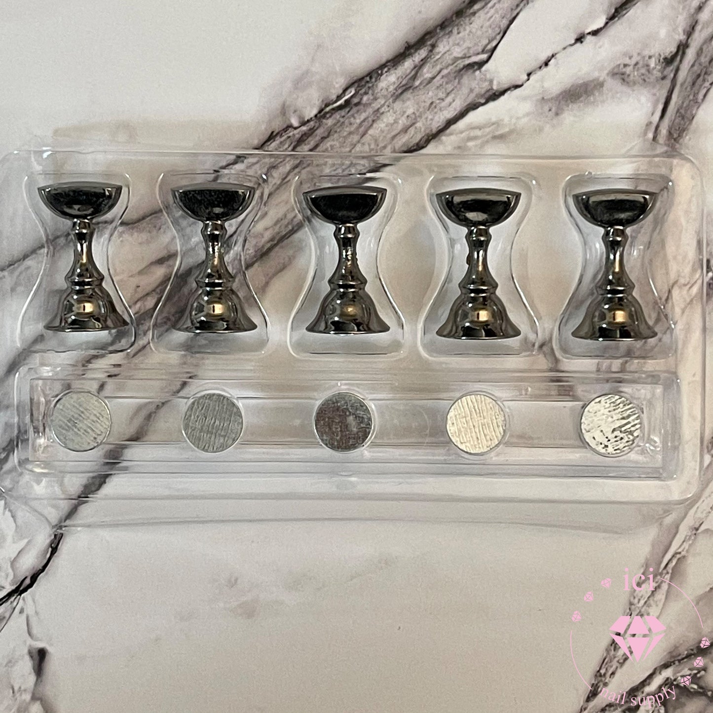 Magnetic 5 Nail Holder - Metallic Black