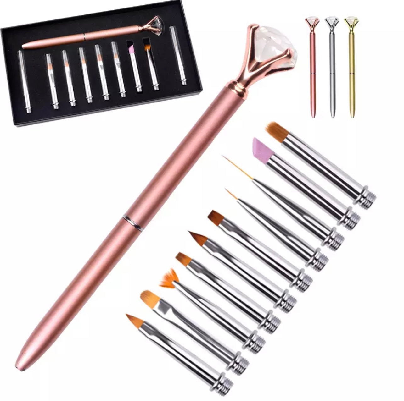 10 Pieces Diamond Brush Set