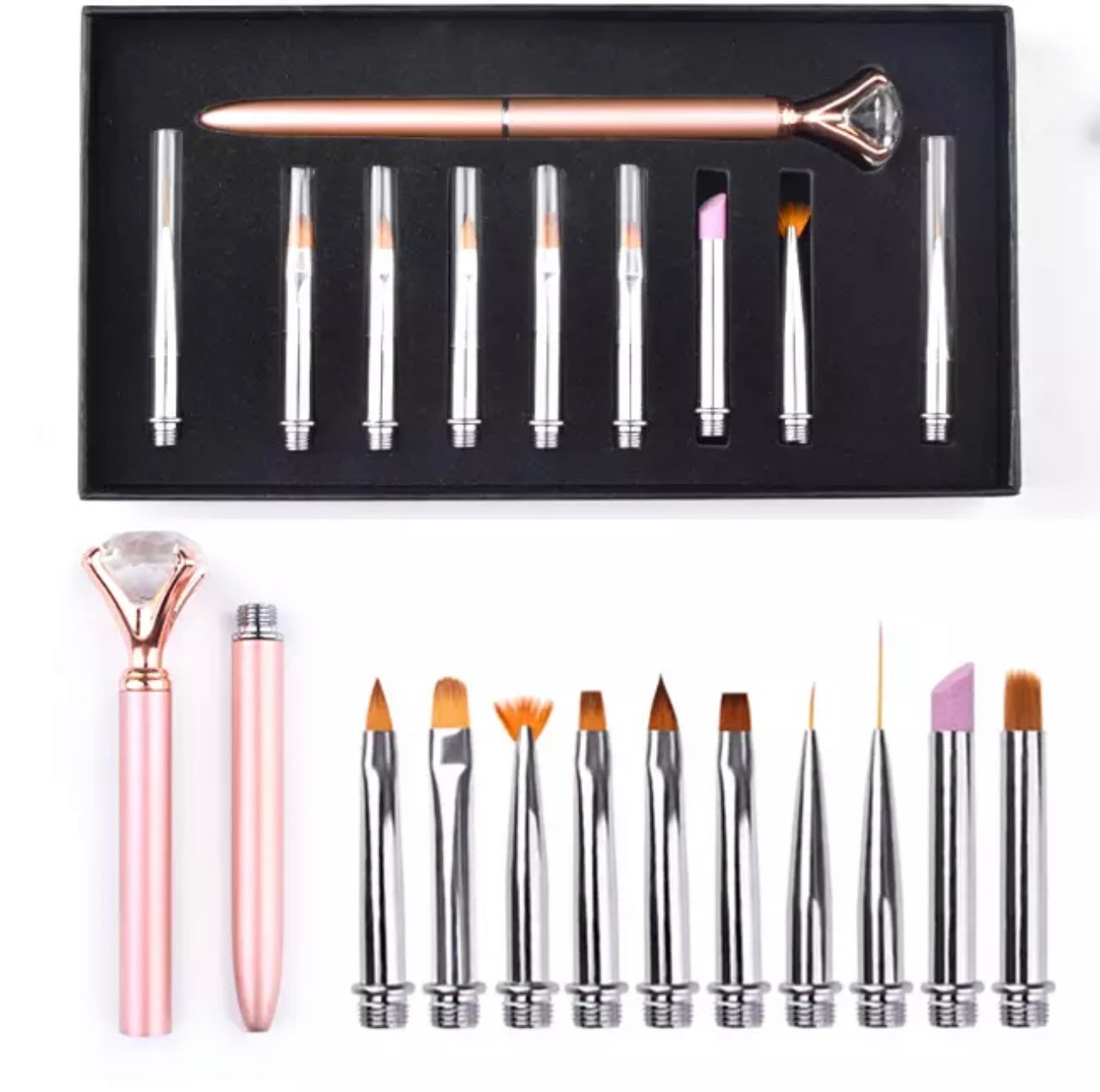 10 Pieces Diamond Brush Set
