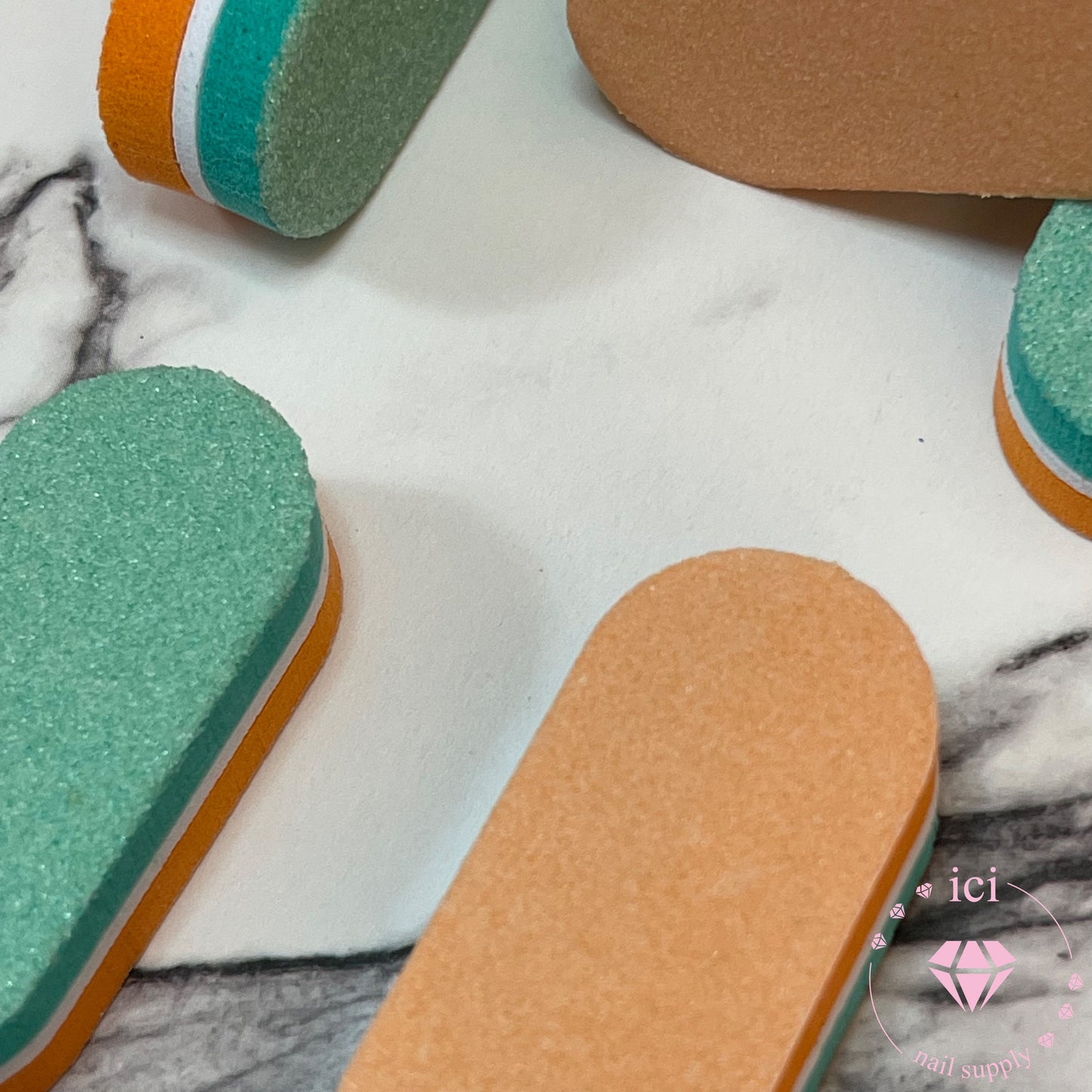 Nail Buffer - Green/Orange