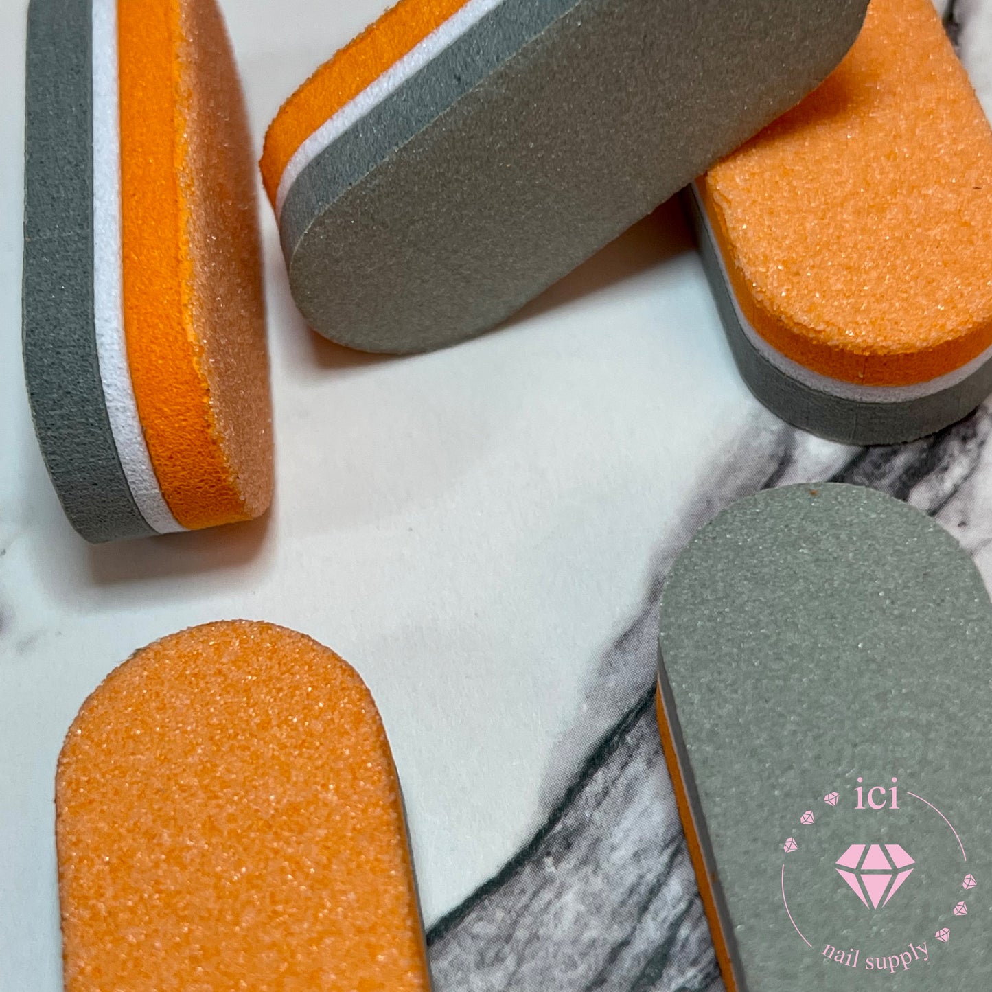 Nail Buffer - Orange/Grey