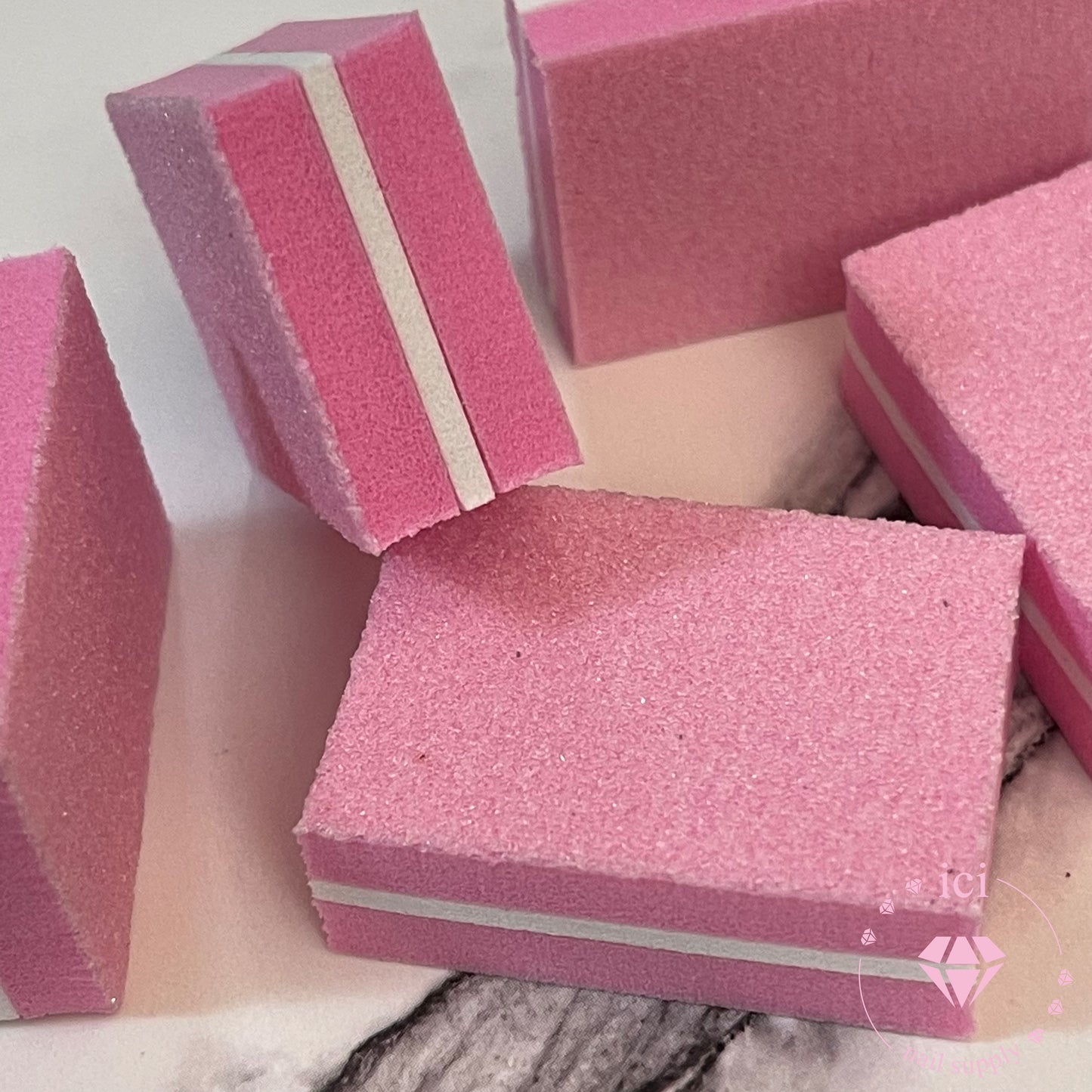 Nail Buffer - Pink Square