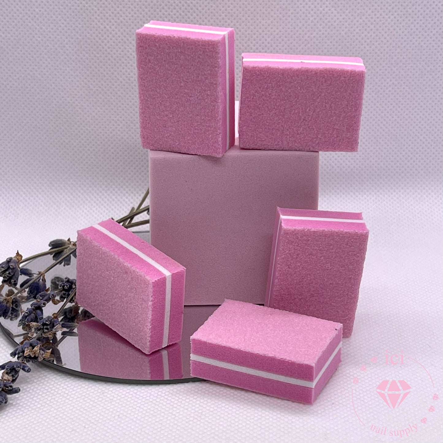 Nail Buffer - Pink Square