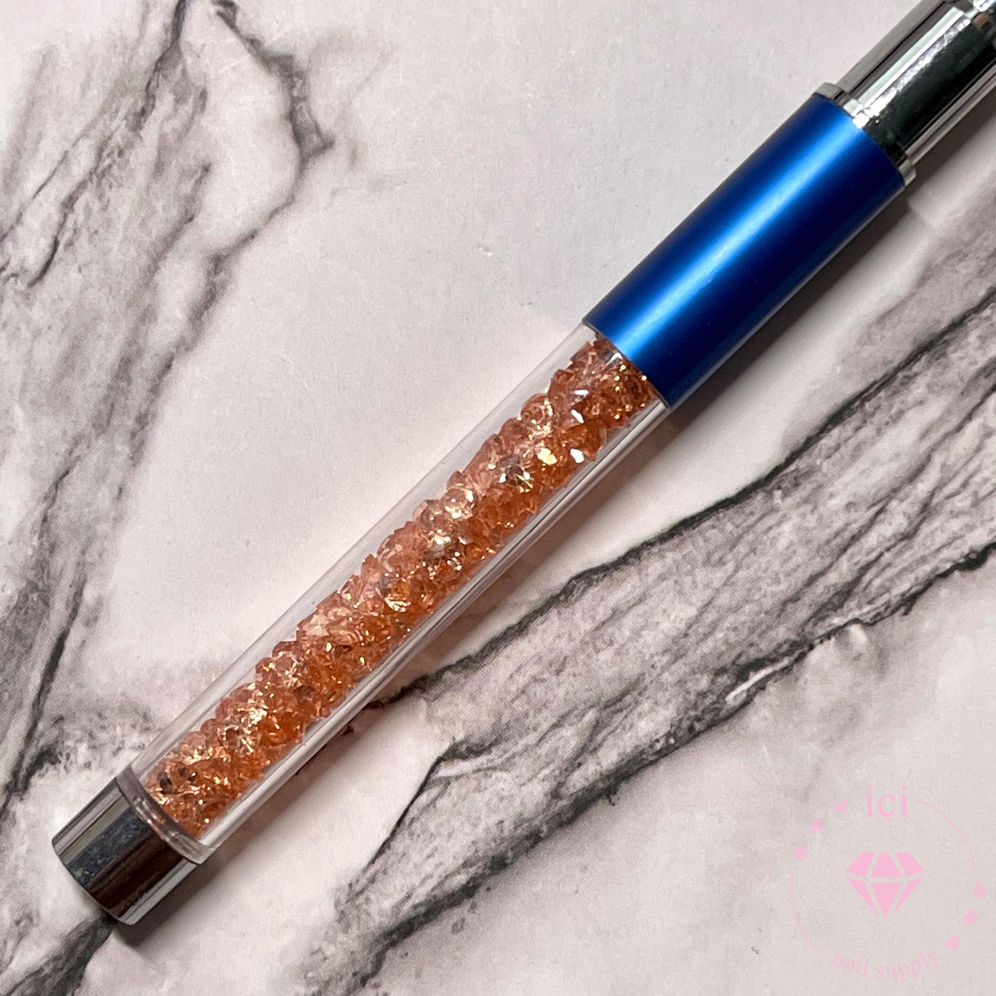 Oval Brush - Blue/Pink Champagne