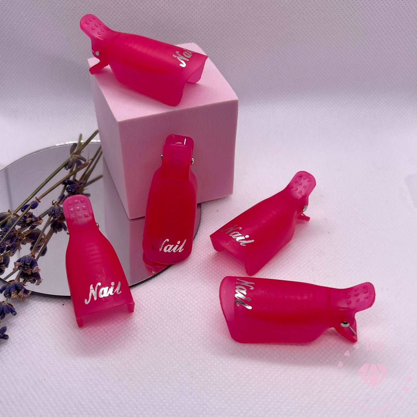 Nail Polish Remover Cap Clip - Pink
