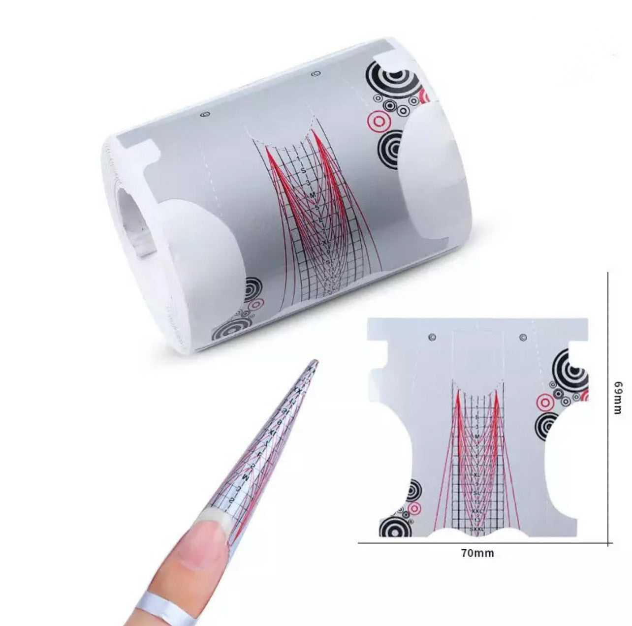 Silver Nail Form - X-Long