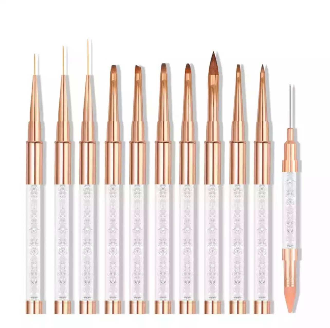 Rose Gold Pointed Petal Brush #10