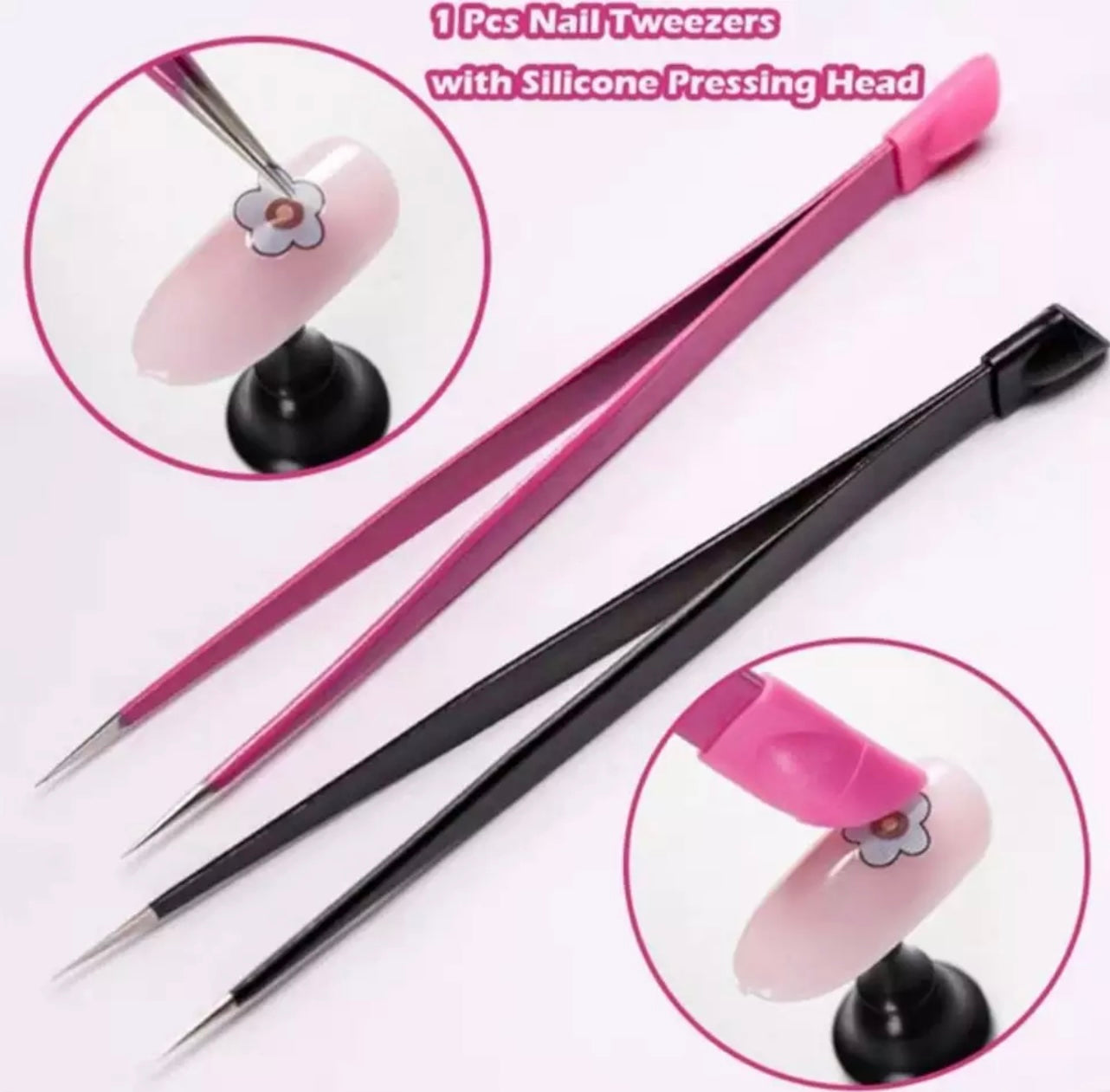 Tweezer with Rubber Press