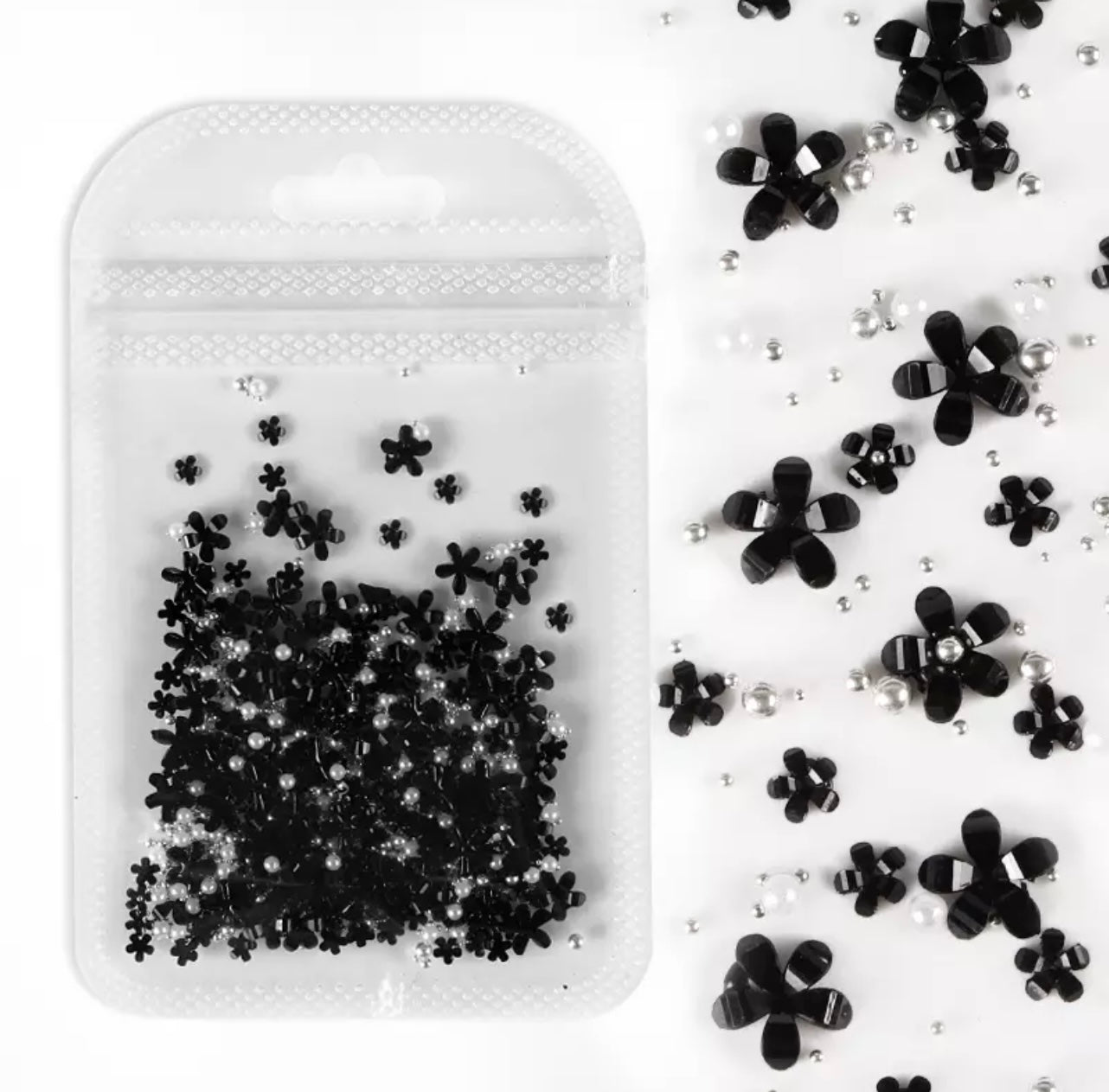 Flower with Caviar Beads Set