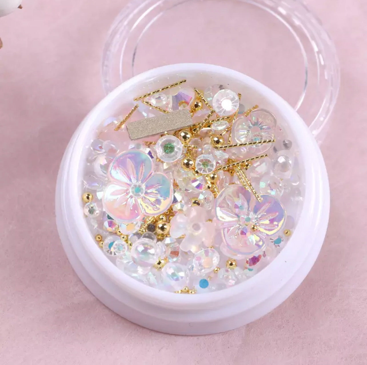 Assorted Aurora Flower Pearl Set - Pink