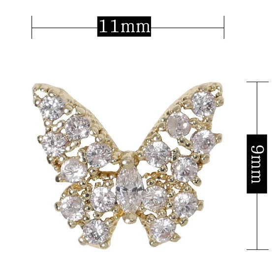 Bedazzled Butterfly with Small Stone