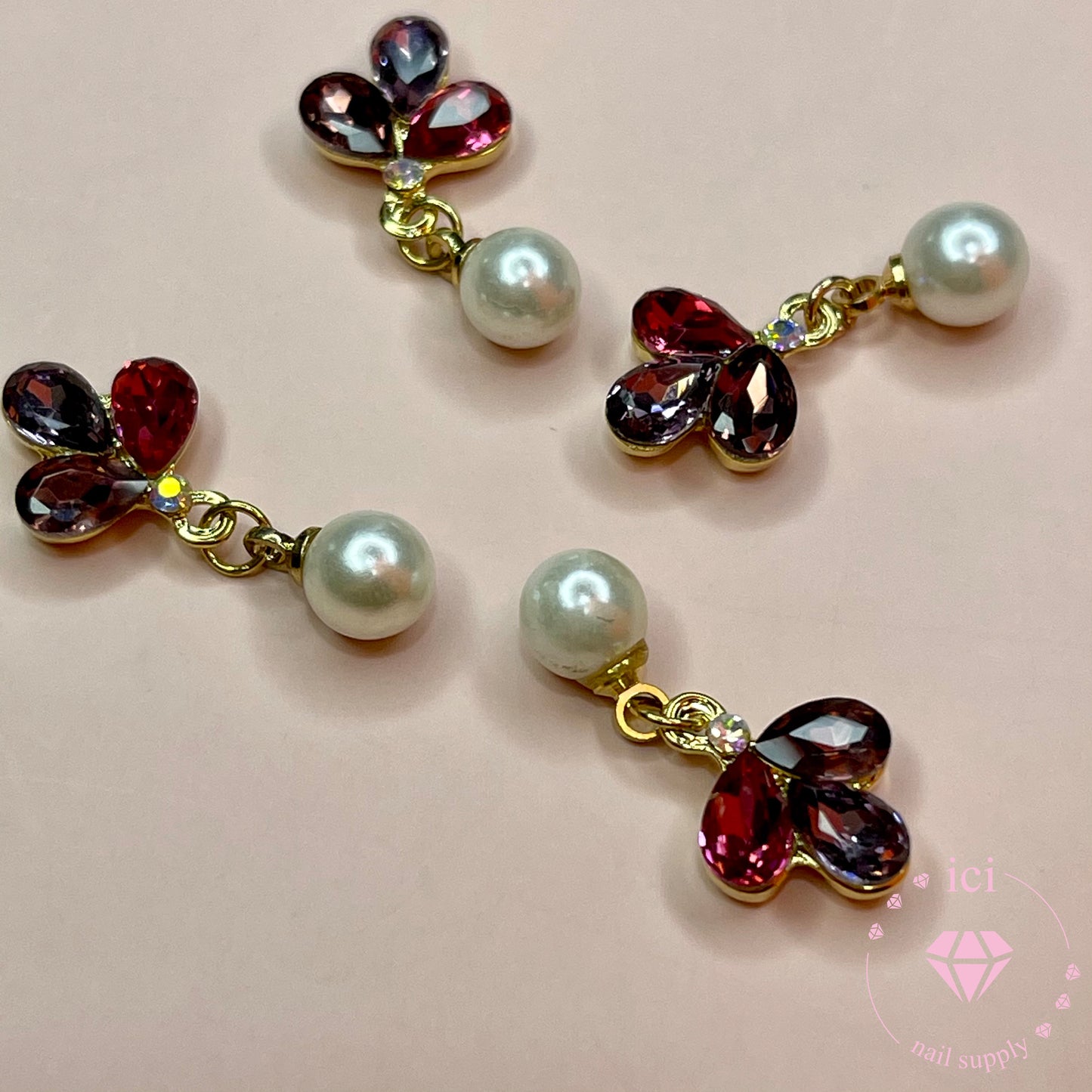 Tri-Coloured Clover Pearl Dangle