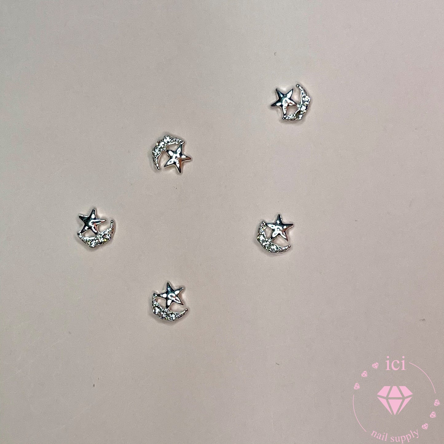 Star with Moon - Silver