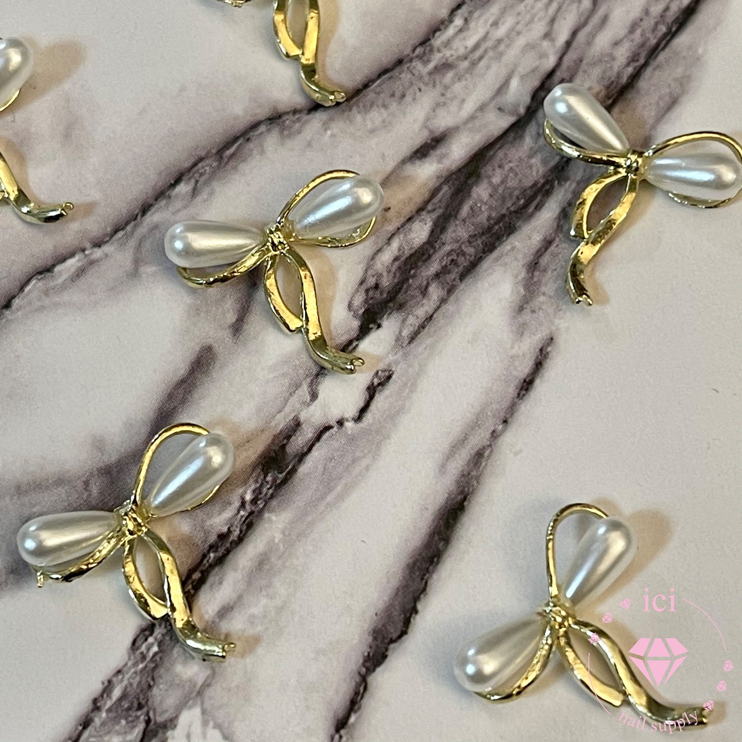 Gold Bow with Pearl