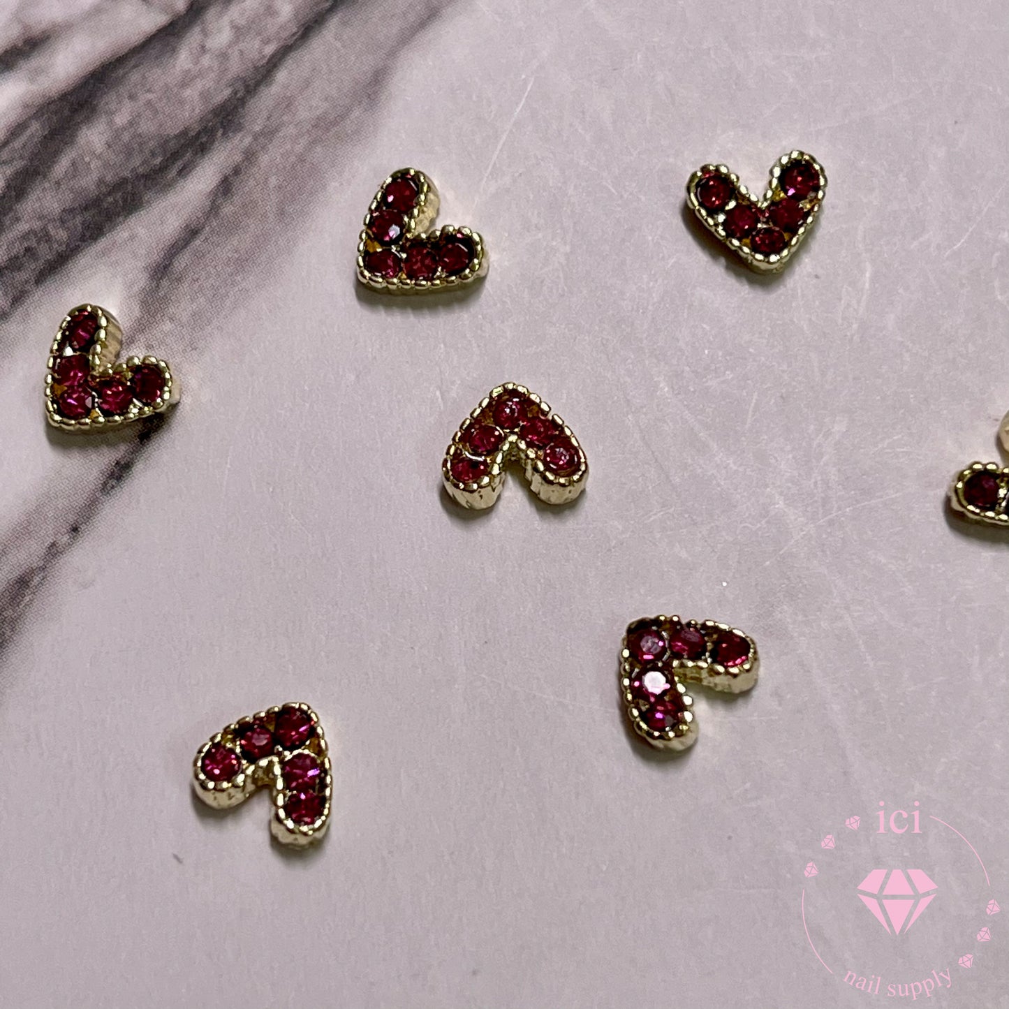 Heart with Red Stones