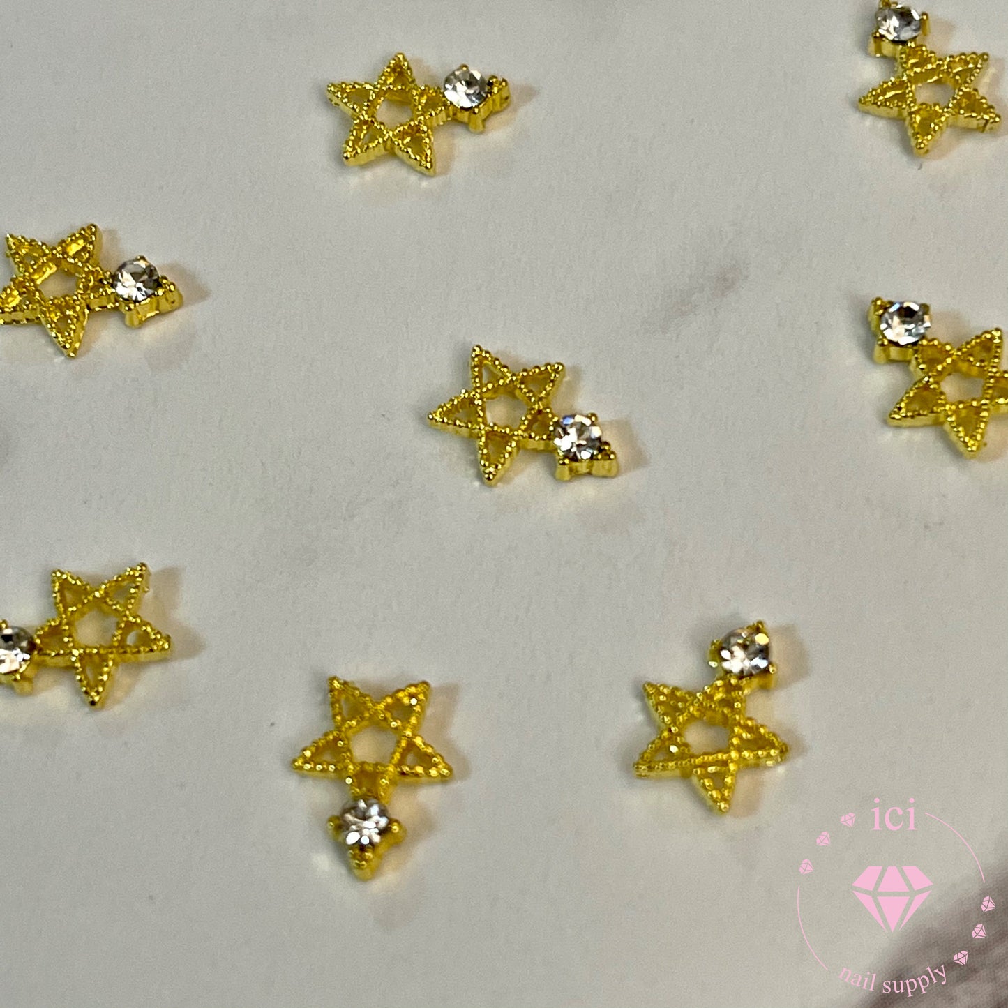 Gold Star with Crystal Clear Stone