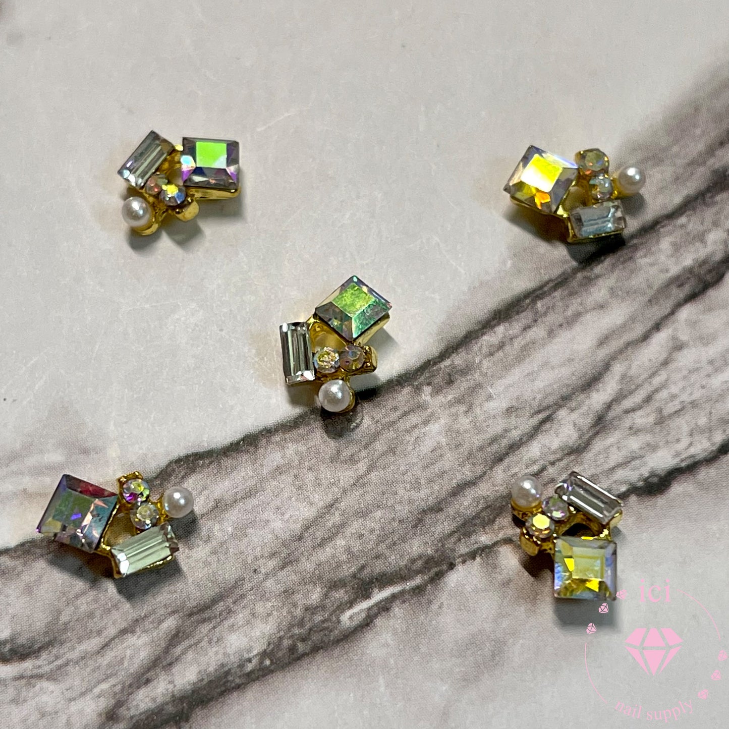 Rhinestone and Pearl Cluster