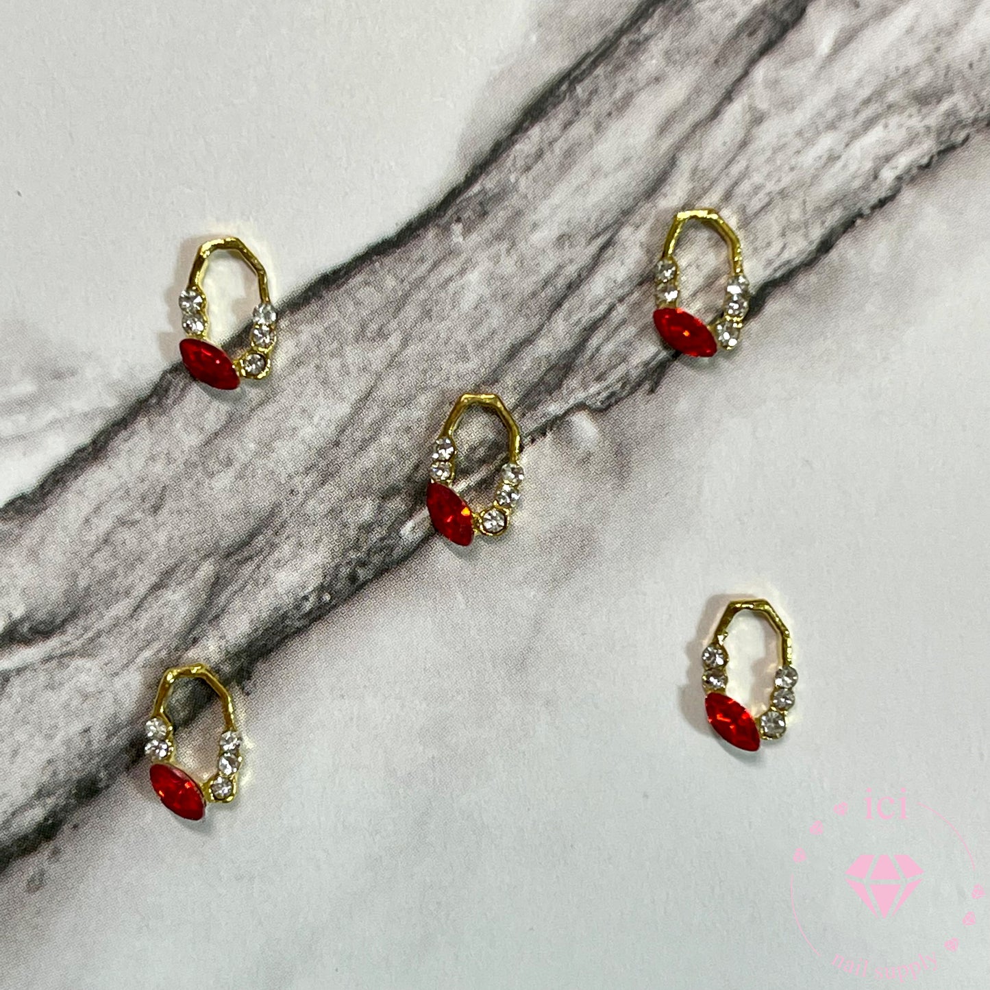 Gold Oval Frame with Rhinestone