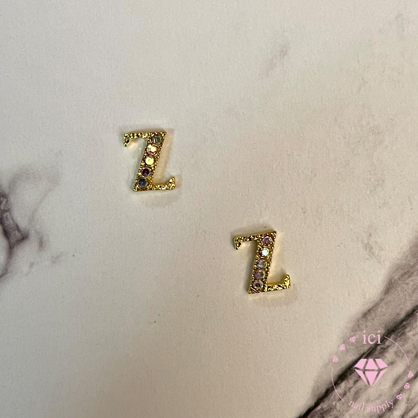 Gold Rhinestone Alphabet