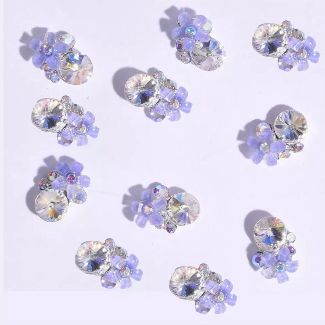 Purple Flower with Stone Cluster