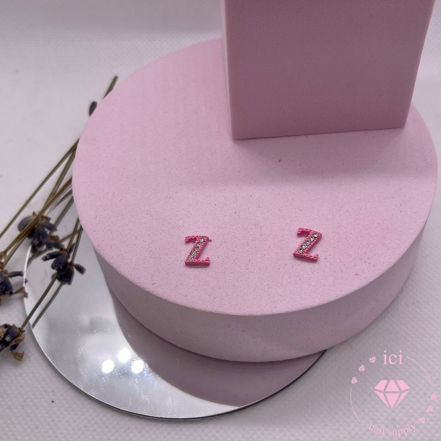 Pink Rhinestone Letters