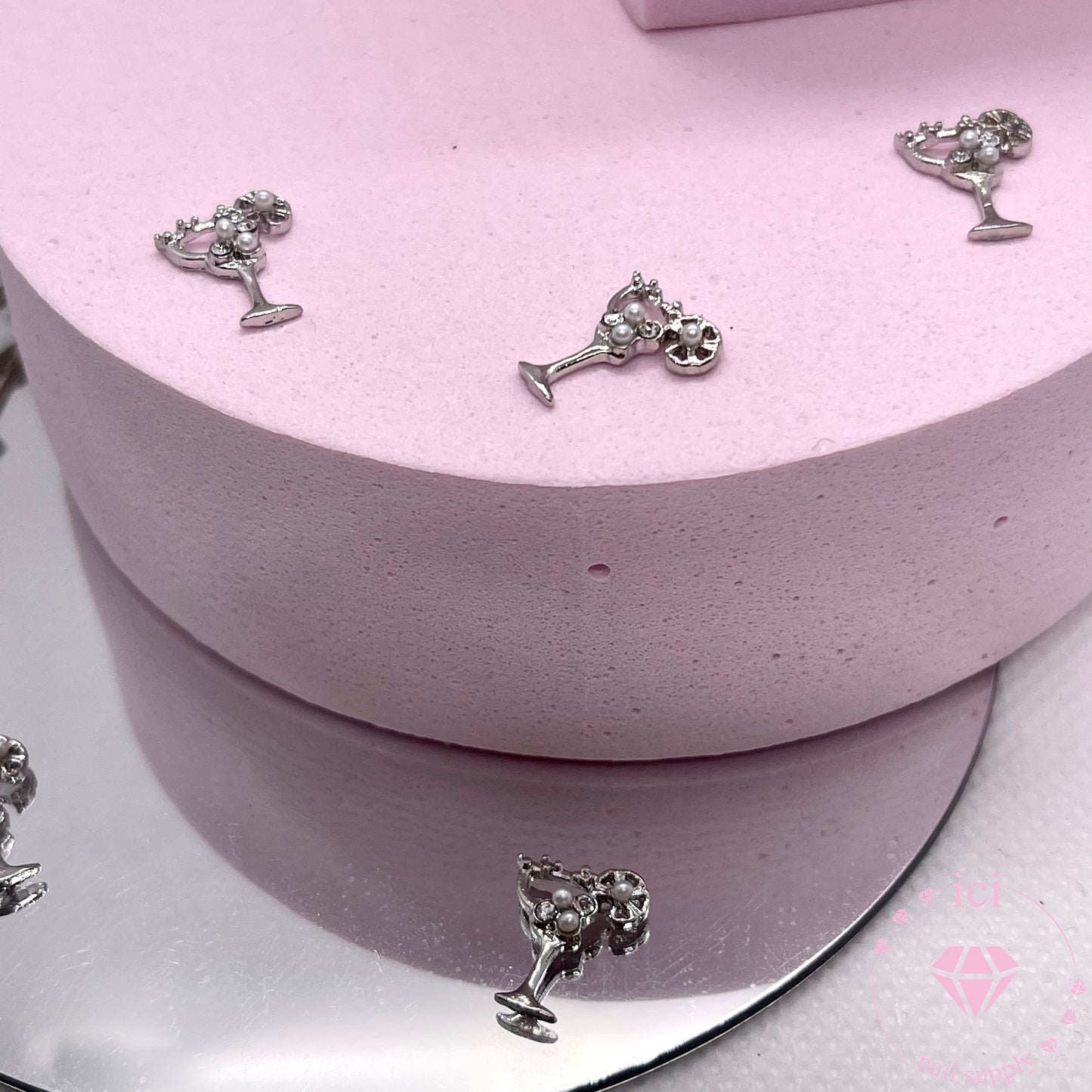 Martini Glass with Pearls