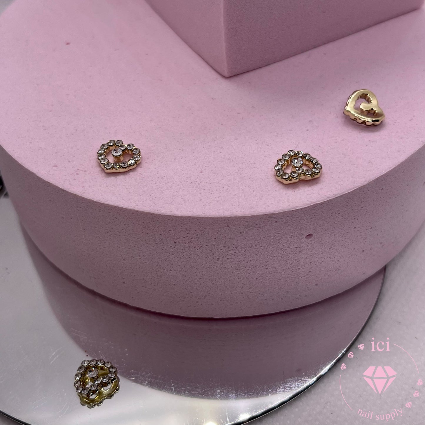 Heart with Centre Stone- Crystal Clear