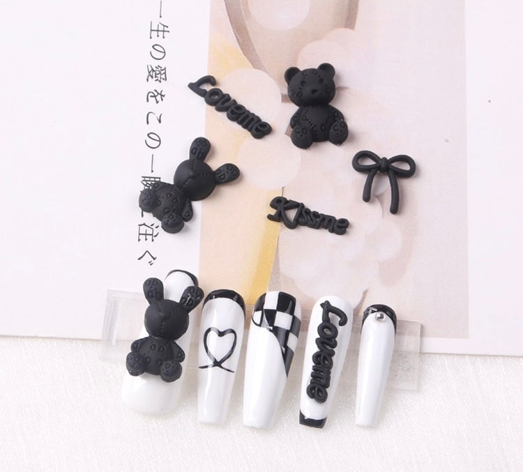 Assorted Black Charms
