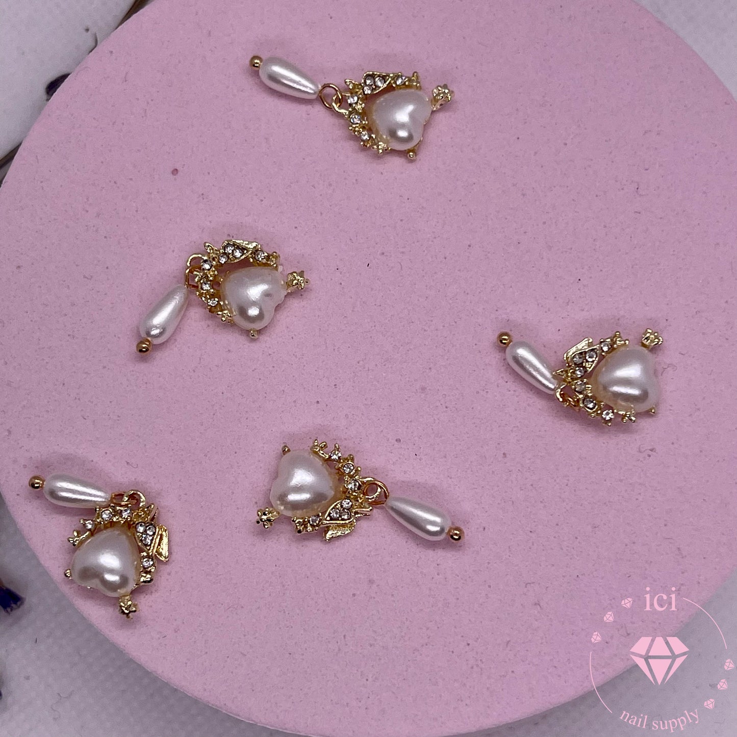 Pearl Heart with Pearl Dangle