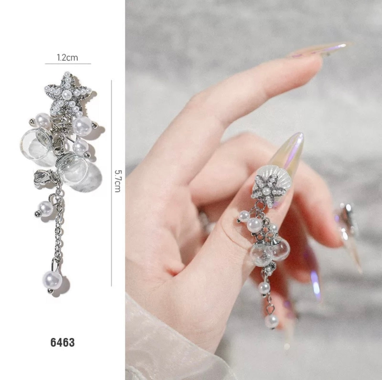 Starfish with Pearl and Bulbs Dangle