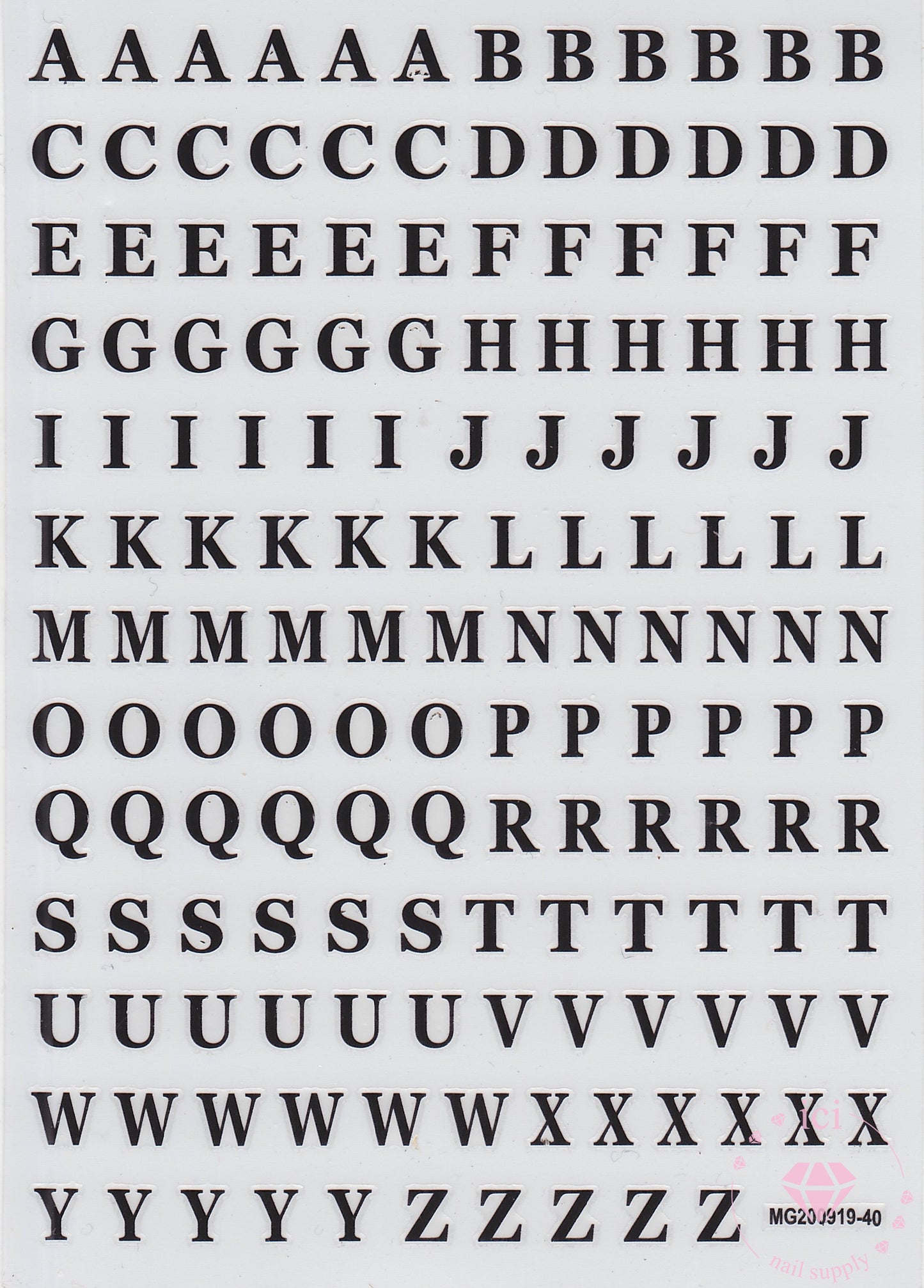 Letters - Georgia font