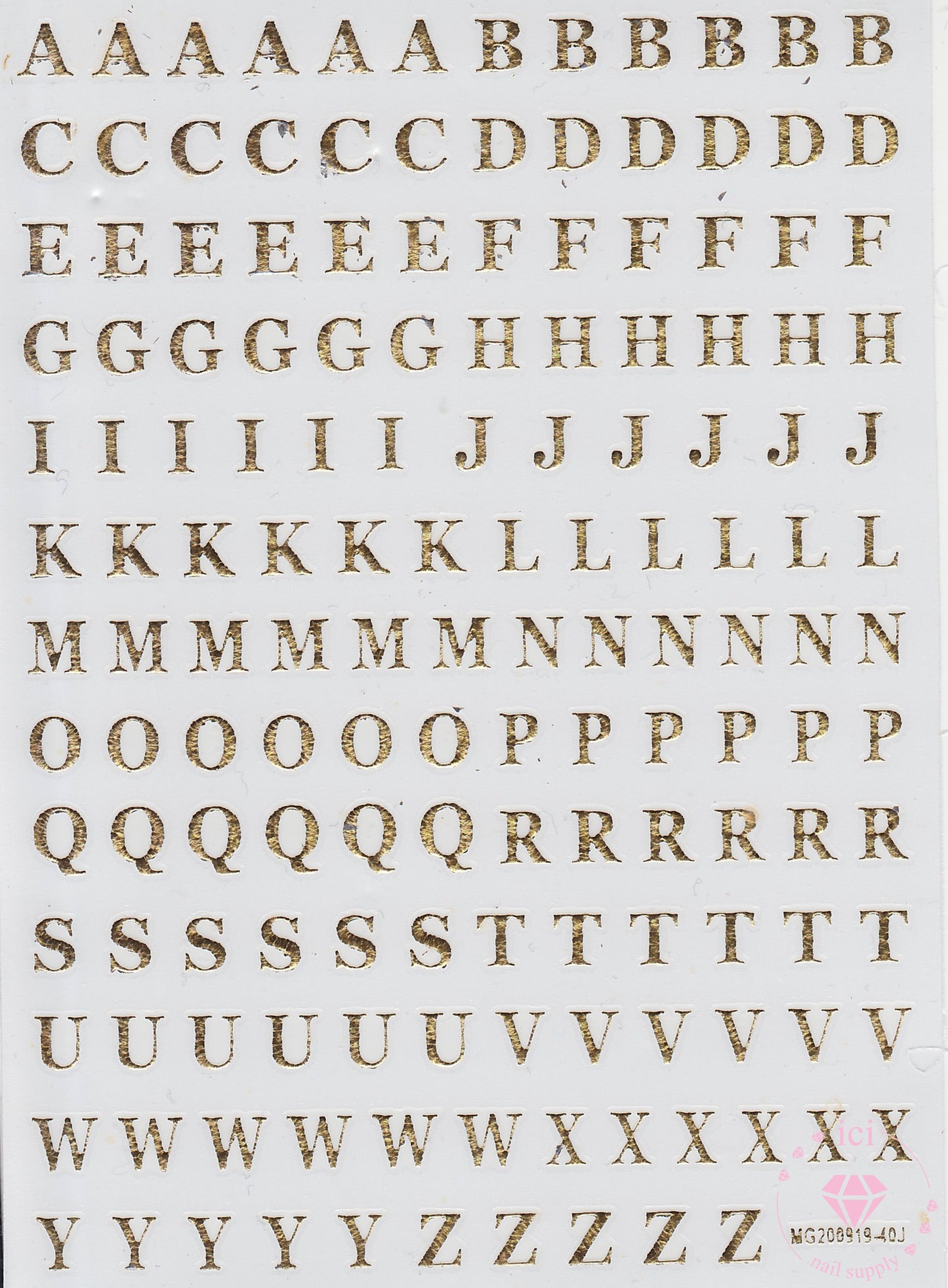 Letters - Georgia font