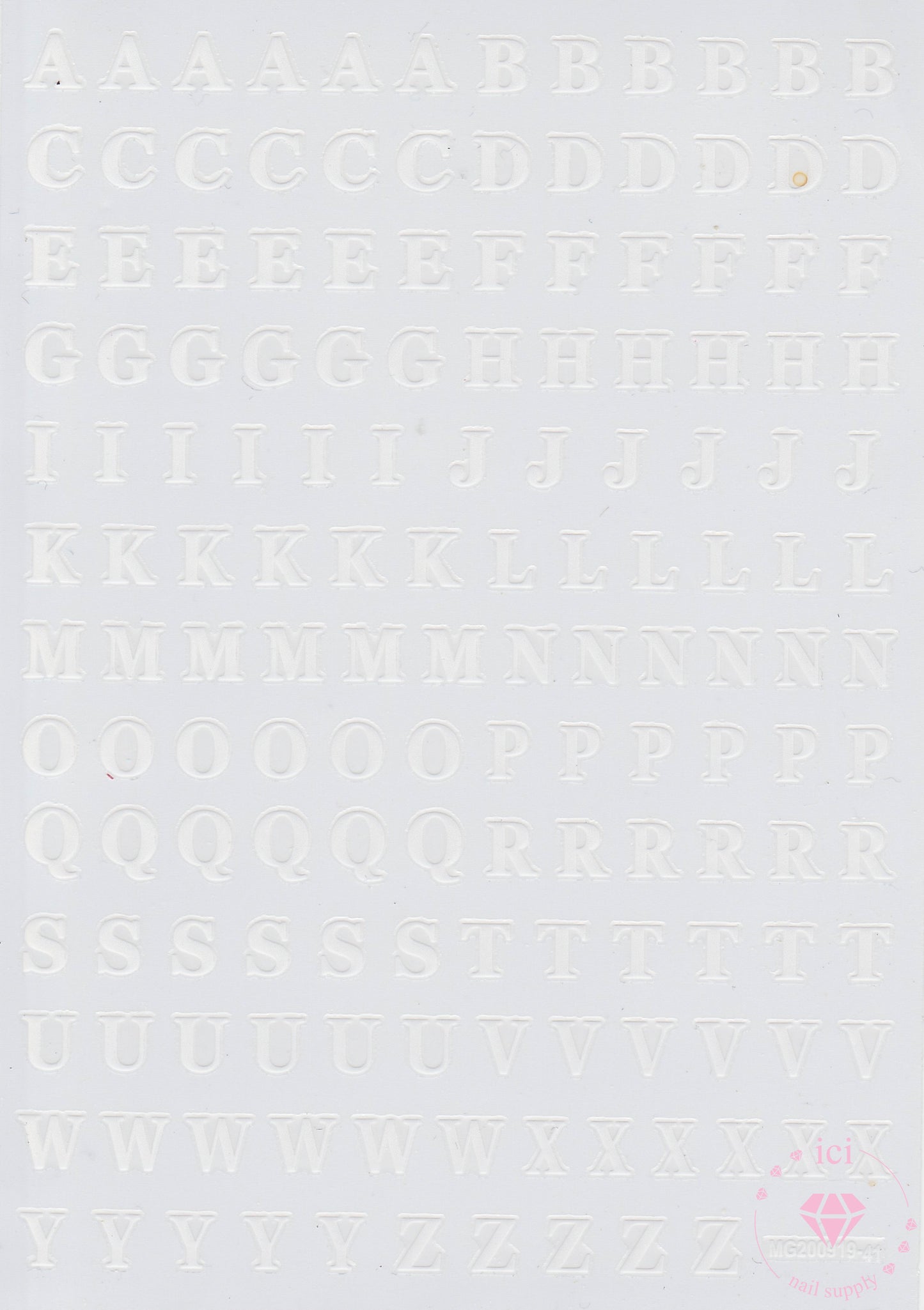 Letters - Georgia font