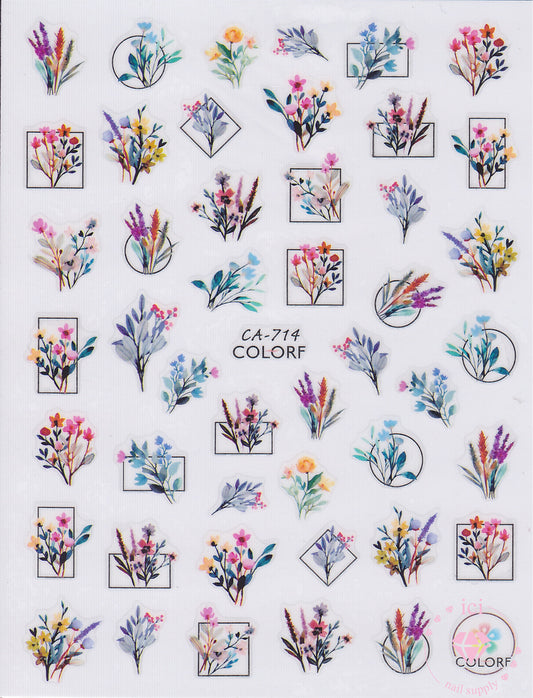 Flowers in Shape Outlines