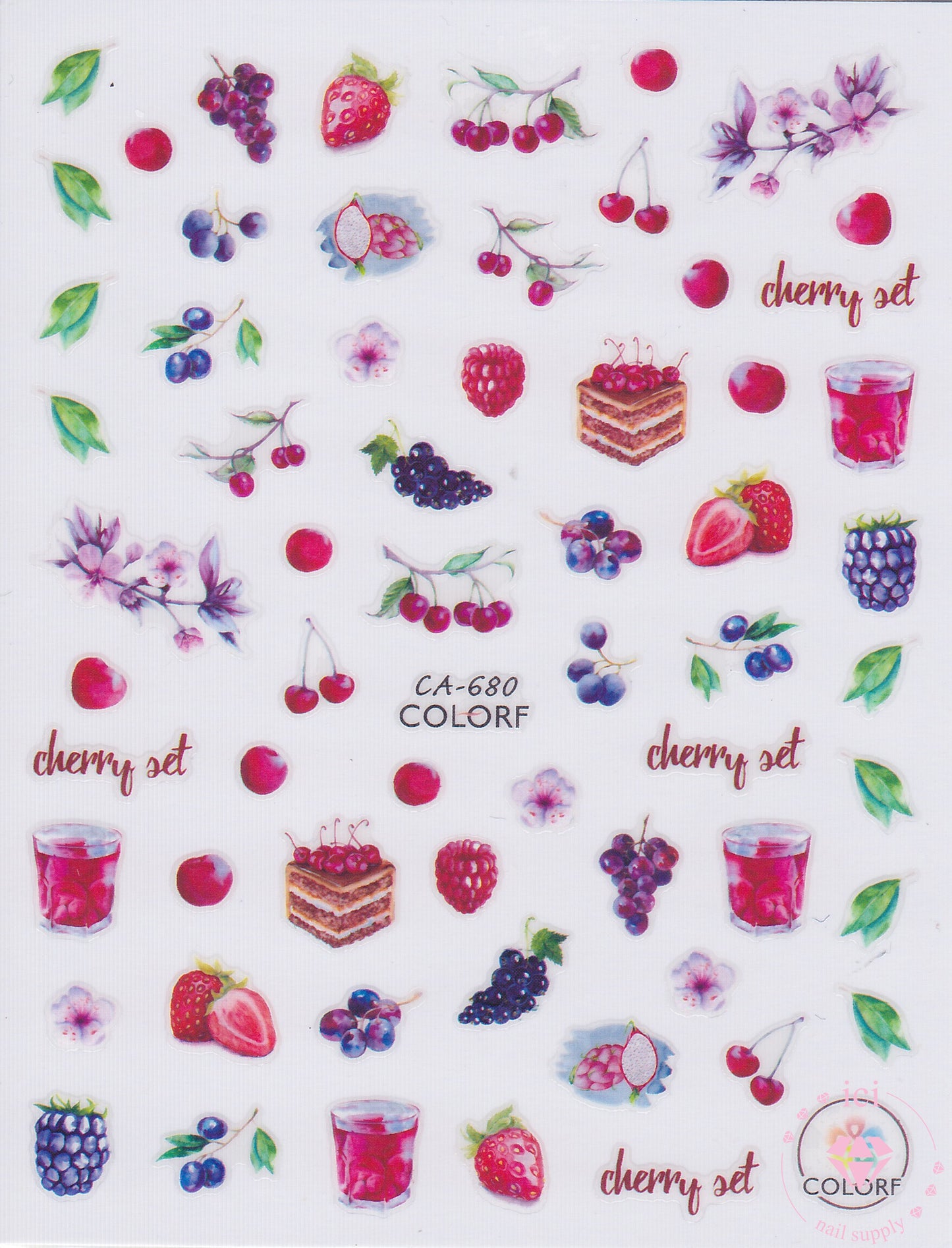 Pink and Blue Fruit Desserts